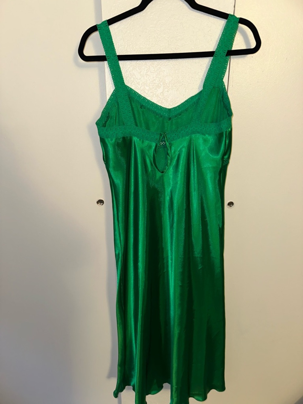 Bebe Green Satin Slip Dress - Picture 7 of 10